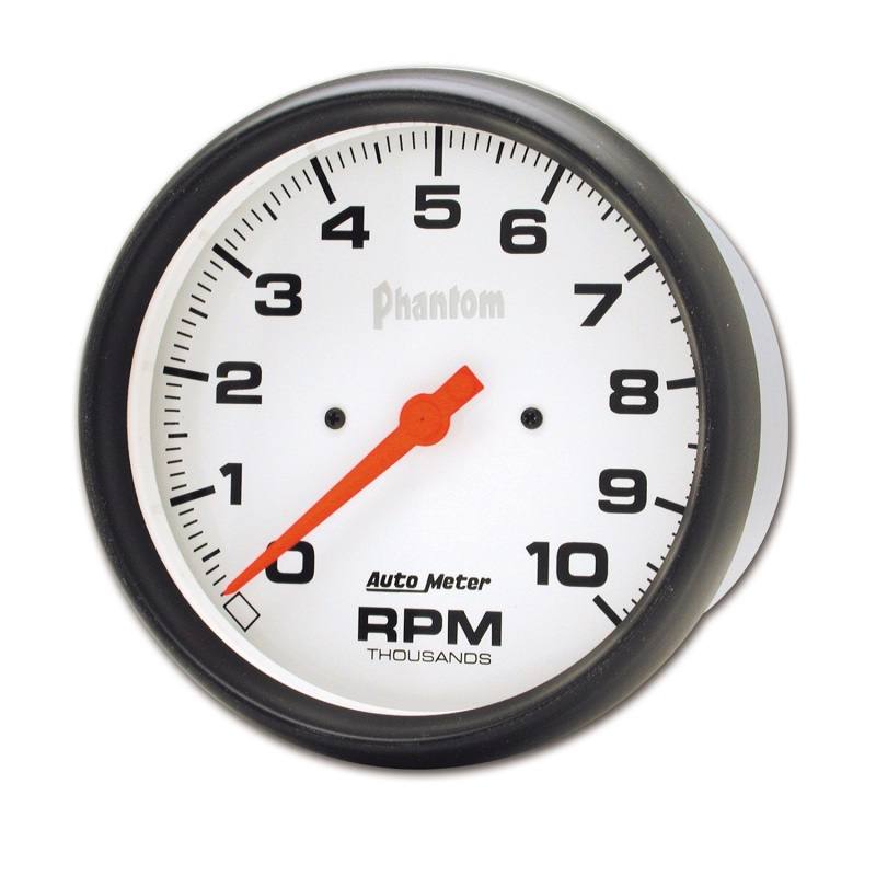 Autometer Phantom 5in 10000 RPM In-Dash Electronic Single Range Tachometer 5898 image 3