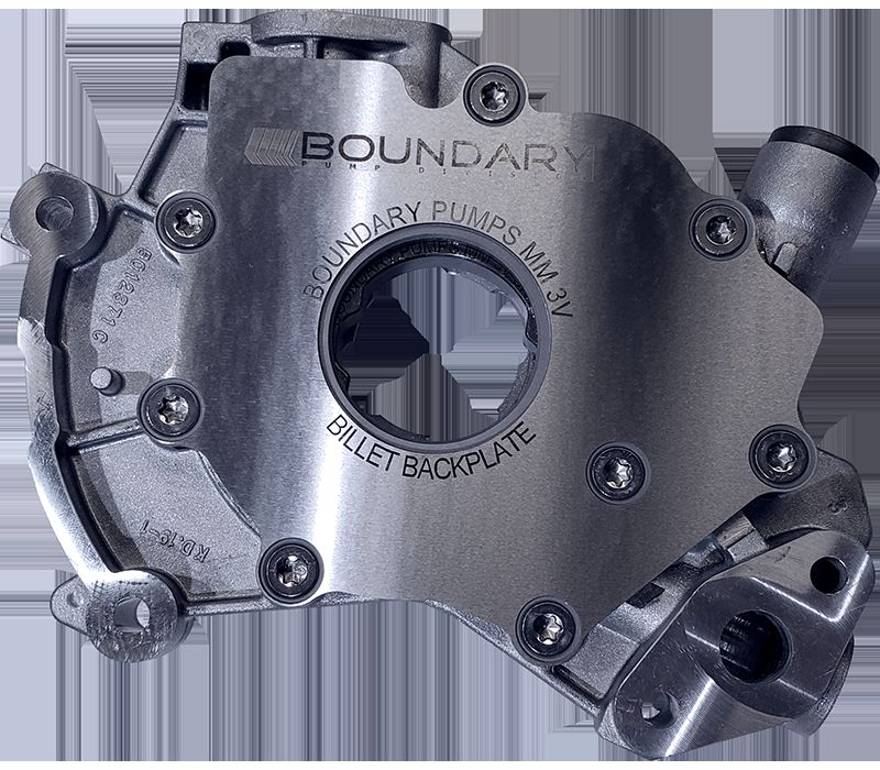 Boundary 99-15 Ford Modular Motor (All Types) V8 Oil Pump Assembly w/Billet Back Plate mm-s1-bbp image 2