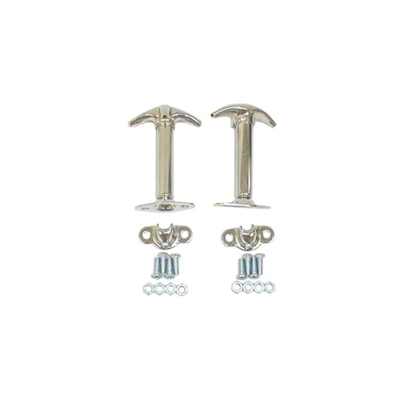 Rugged Ridge 41-95 Jeep CJ / Jeep Wrangler YJ Chrome Hood Catch Set 11302.01 image 2