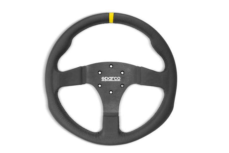 Sparco Steering Wheel R330B Leather w/ Button 015r330plo