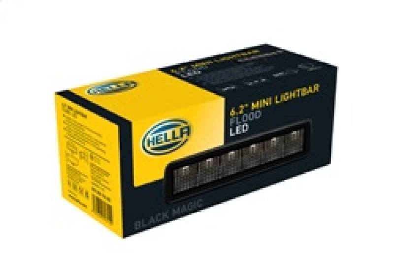 Hella Universal Black Magic 6 L.E.D. Mini Light Bar - Flood Beam 358176201 image 14