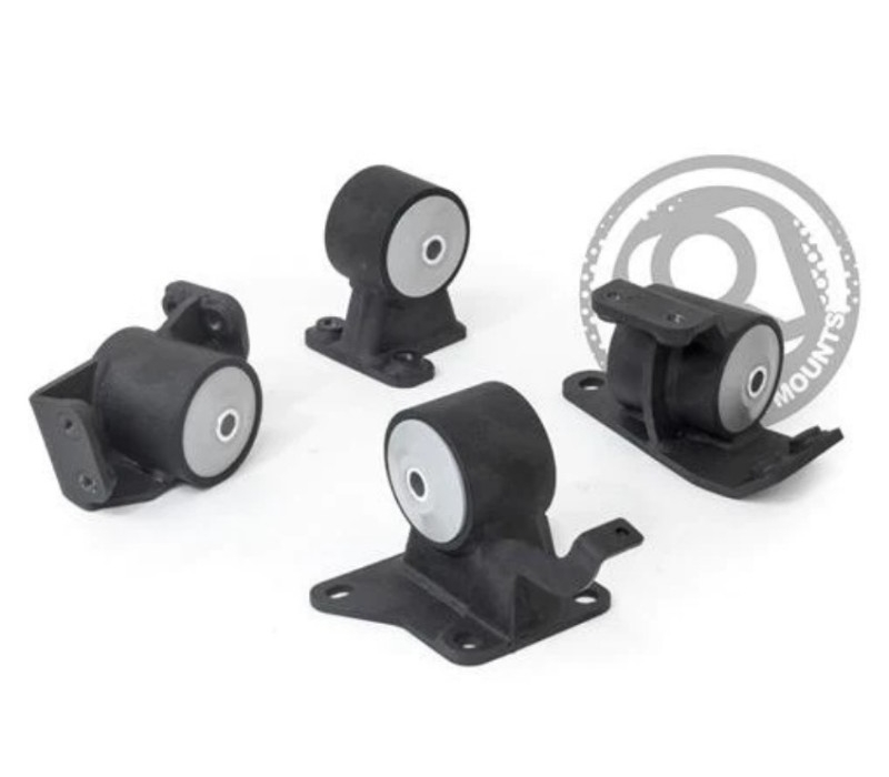 Innovative 90-99 Toyota MR2 5S/3S Black Steel Mounts 85A Bushings