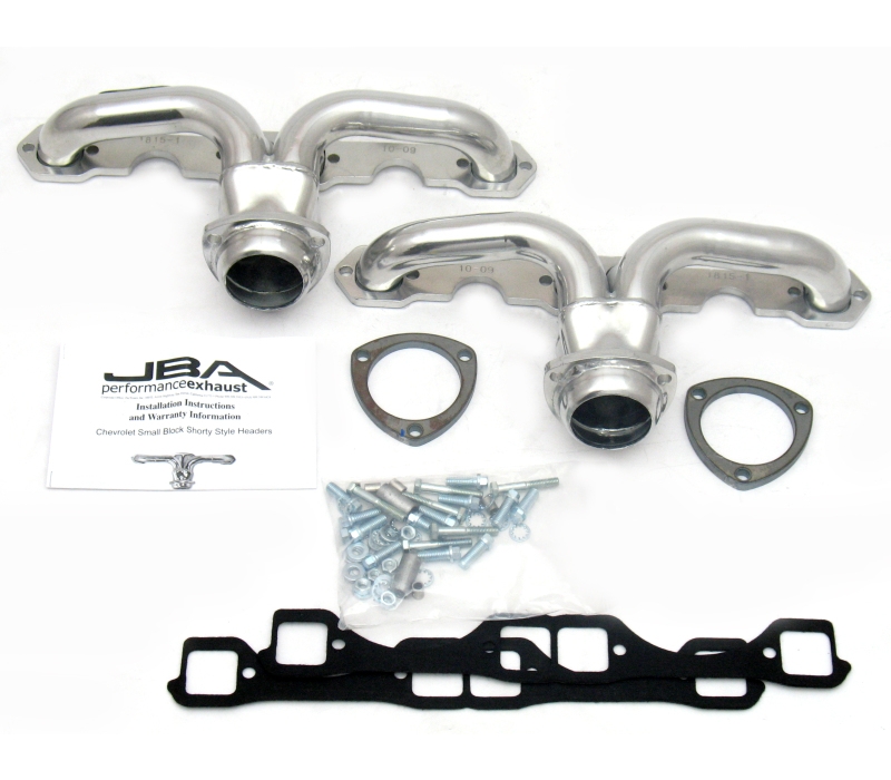 JBA 57-74 Chevrolet Corvette 265-400 SBC 1-5/8in Primary Silver Ctd Tight Tuck Header