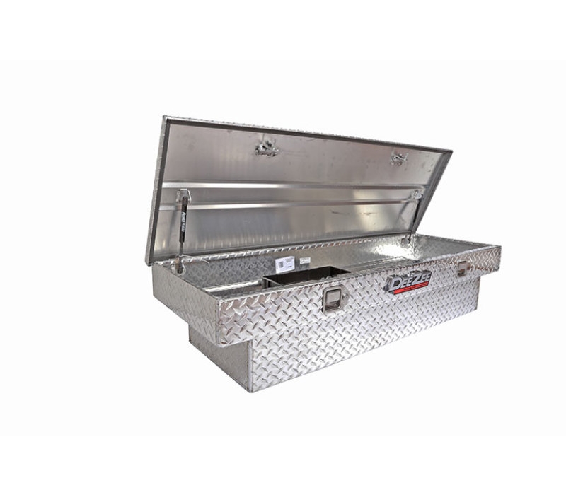 Deezee Universal Tool Box - Red Crossover - Single Lid BT Alum Mid Size