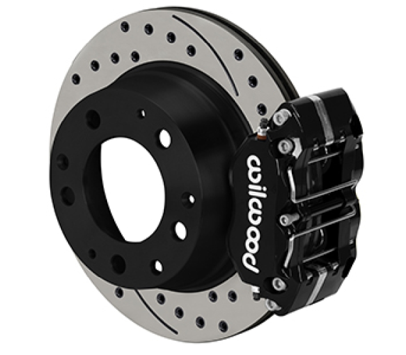 Wilwood 69-83 Porsche 911 Narrow Dynapro-P Radial Rear Brake Kit Black Caliper SRP Drill/Slot Rotor