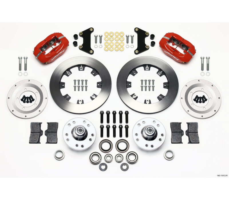 Wilwood Forged Dynalite Front Kit 12.19in Red 49-54 Chevy/53-62 Corvette (*Line Kit Needed*)