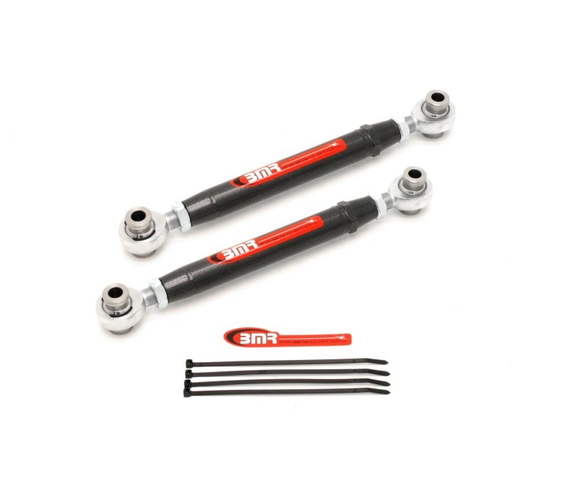 BMR Camaro Adjustable Toe Rod - Rear Rod Ends Black Hammertone