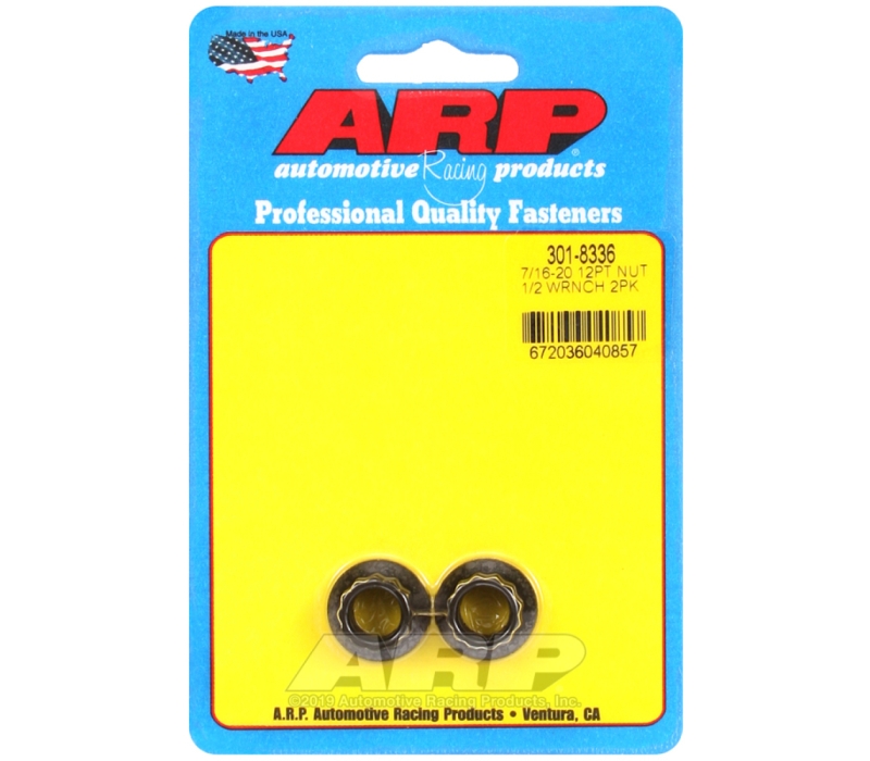 ARP 7/16in-20 1/2 Socket 12pt Nut Kit 2 Pack