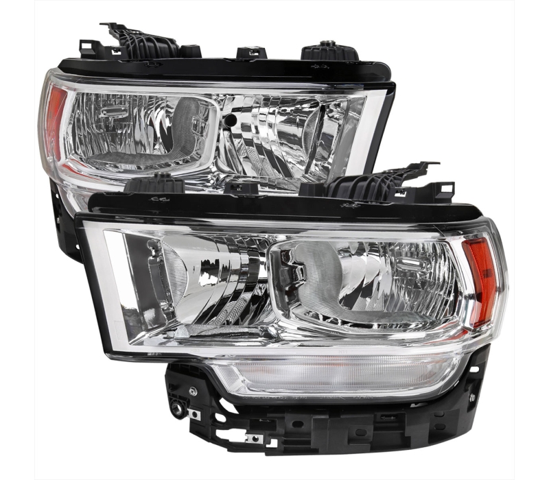 SPEC-D Tuning Dodge Ram 2500 3500 OE Halogen Headlights With Chrome Housing Clear Lens & Amber Reflector