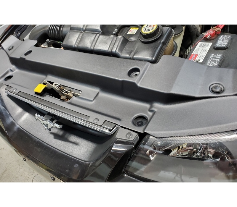JLT 99-04 Ford Mustang Black Textured Radiator Support Cover