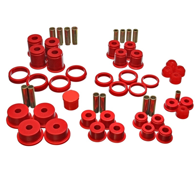 Energy Suspension 84-01 Jeep Cherokee/Wagoneer/Comanche Red Hyper-Flex Master Bushing Set