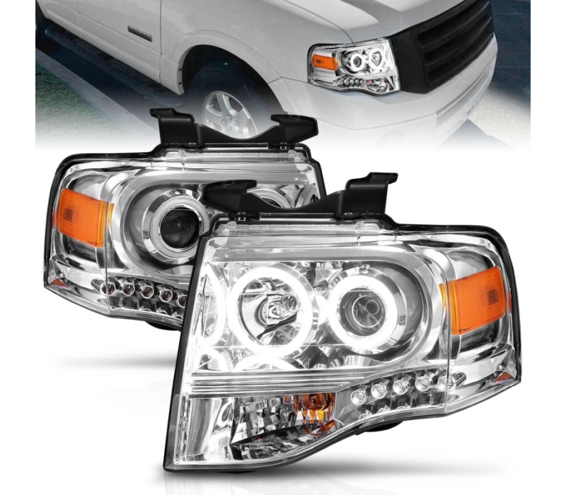 ANZO USA Ford Expedition Projector Headlights Chrome