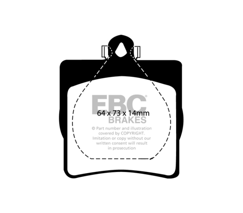 EBC 03-08 Chrysler Crossfire 3.2 Redstuff Rear Brake Pads