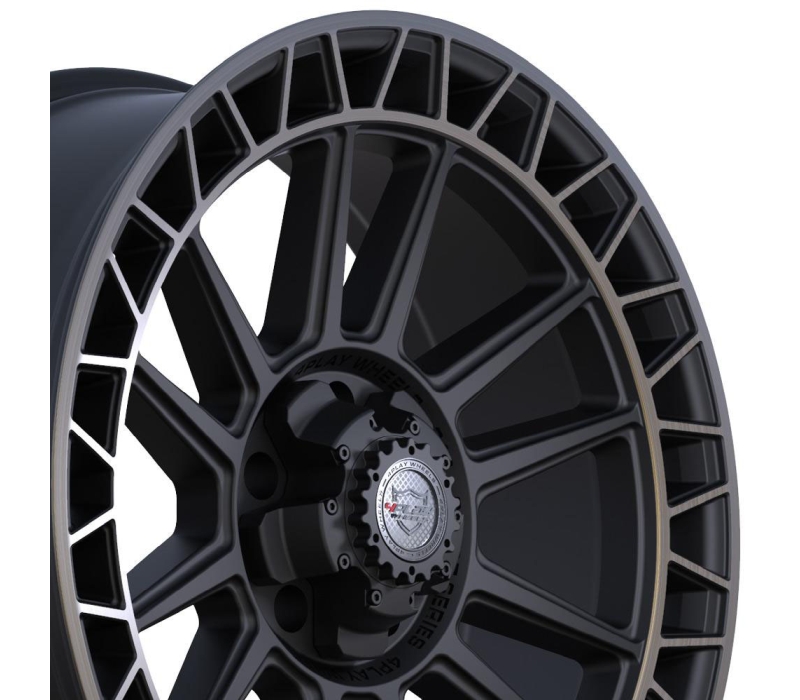 4PLAY Wheel 22x9 4PS12 Satin Machined with Bronze Rim Chevrolet Tahoe (2WD only) 1995-1999