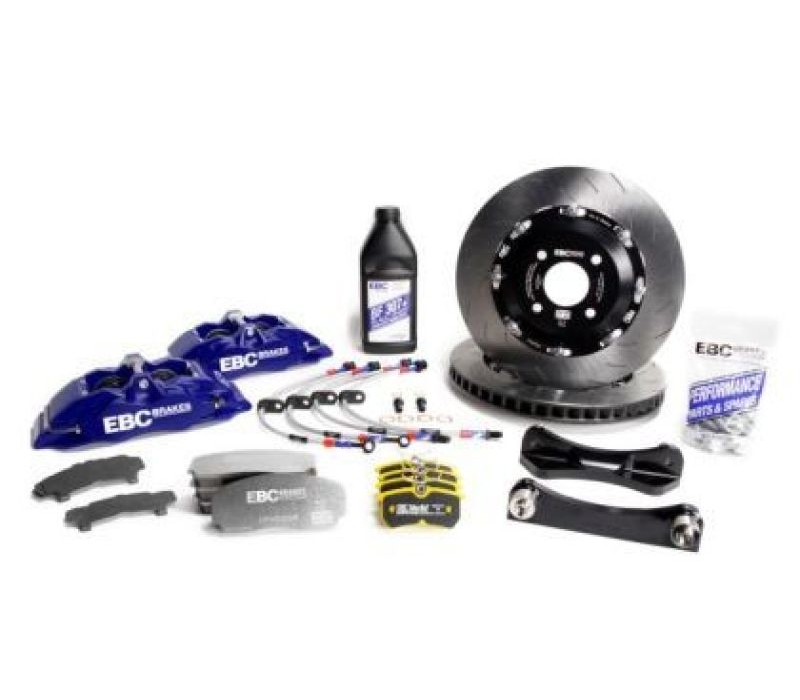 EBC Racing 2016+ Mazda MX-5 (ND) Blue Apollo-4 Calipers 330mm Rotors Front Big Brake Kit