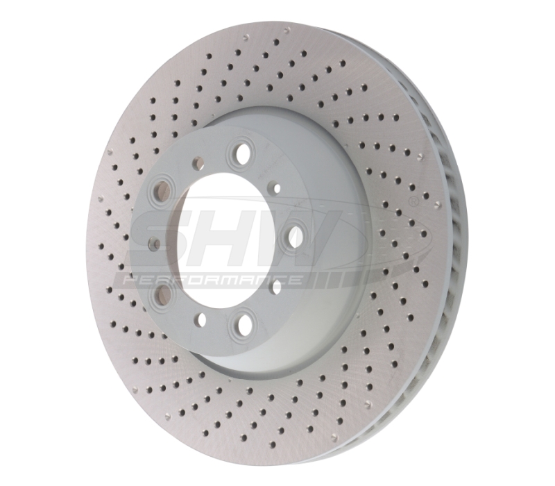 SHW 17-21 Porsche 911 Carrera 3.0L w/o Ceramic Brakes Left Rear Drilled MB Brake Rotor (9P1615601)