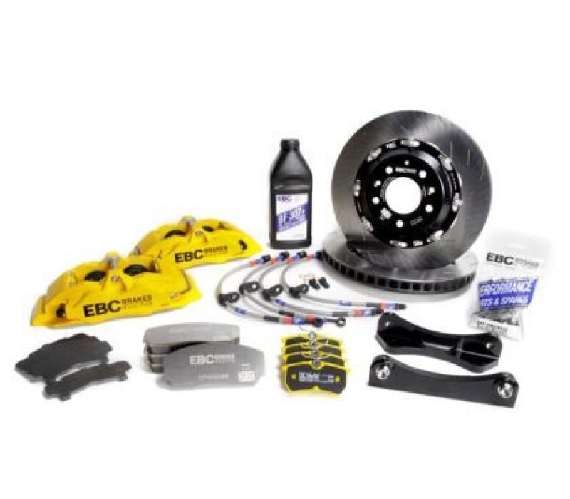 EBC Racing 2016+ Mazda MX-5 (ND) Yellow Apollo-4 Calipers 330mm Rotors Front Big Brake Kit