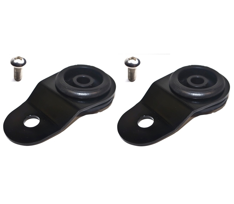 Torque Solution Radiator Mount Combo with Inserts (Black) : Mitsubishi Evolution 7/8/9