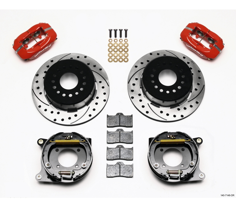 Wilwood Forged Dynalite P/S Park Brake Kit Drilled Red 93-97 Camaro/Firebird