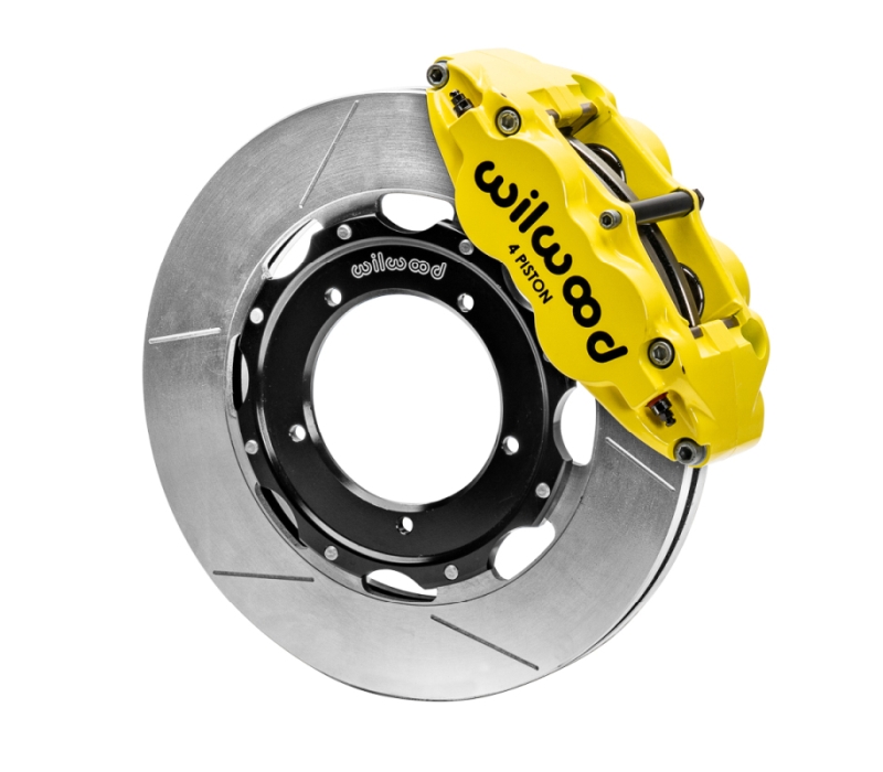 Wilwood 69-89 Porsche 911 Front Superlite Brake Kit 3.5in MT Slotted Face - Yellow