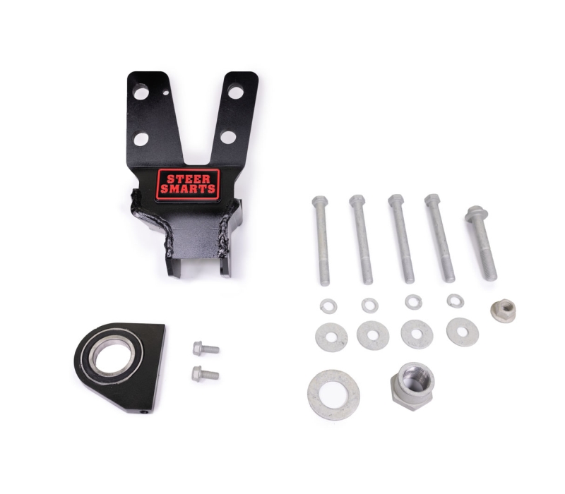 Steer Smarts 18-24 Jeep Wrangler/Gladiator JL/JT Yeti XD Sealed Bearing Sector Shaft Brace with Frame Side Track Bar Reinforcement Bracket - Steel Steering Box Only