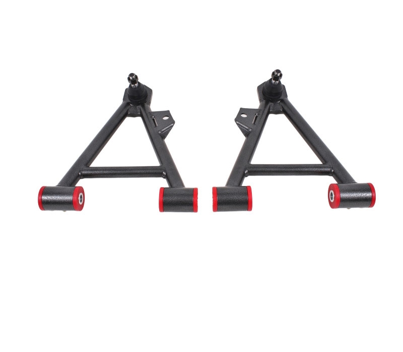 BMR Suspension aa041h | BMR 94-04 Mustang Lower Non-Adj. A-Arms (Coilover Only) w/ STD. Ball Joint (Poly) - Black Hammertone; 1994-2004