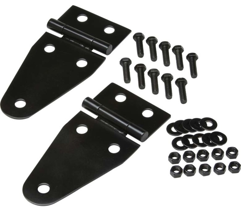 Kentrol 55-95 Jeep CJ/Wrangler YJ Hood Hinge Pair - Powdercoat Black