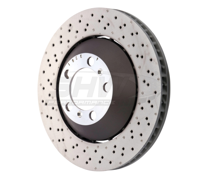 SHW 16-19 Porsche 911 GT3 RS w/o Ceramics Left Frt Drill-Dimp Lightweight Brake Rotor (99135140581)