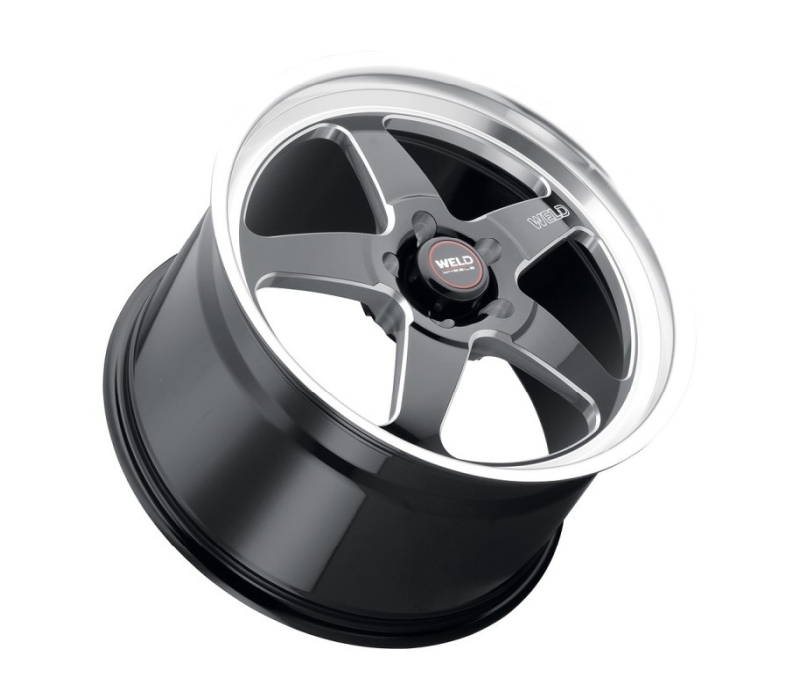 Weld S155 18x5 Ventura Drag 5x120 ET-23 BS2.1 Gloss BLK MIL DIA 78.1