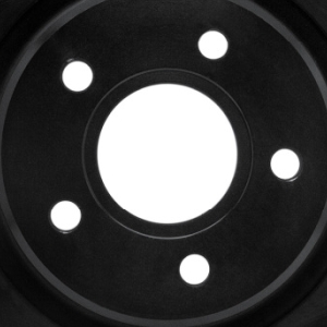 R1 04-19 Ford Transit Connect Front Right Drilled & Slotted Black Brake Rotor