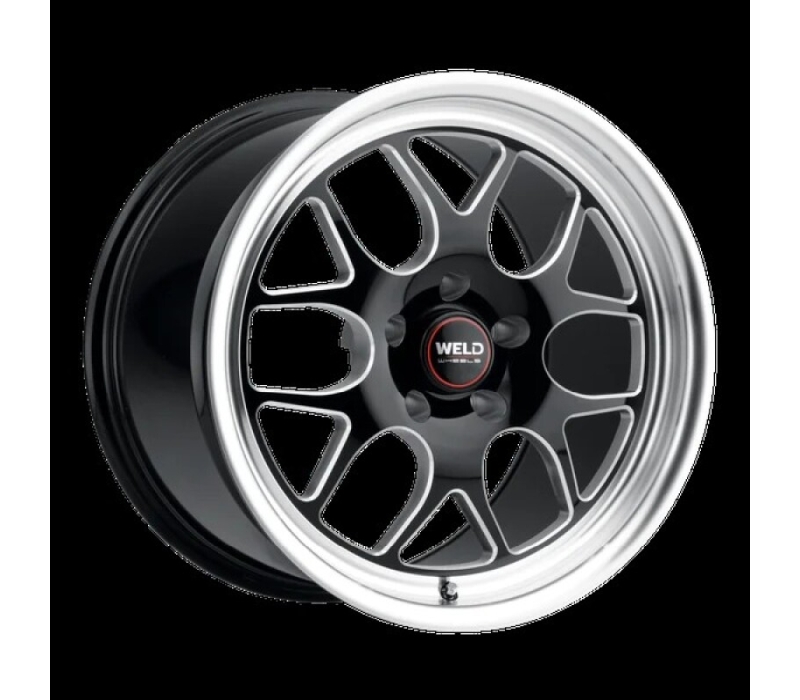 Weld Solana Drag 18x5 / 5x120 BP / ET-34 / 78.1mm Bore - Gloss Black MIL DIA Wheel