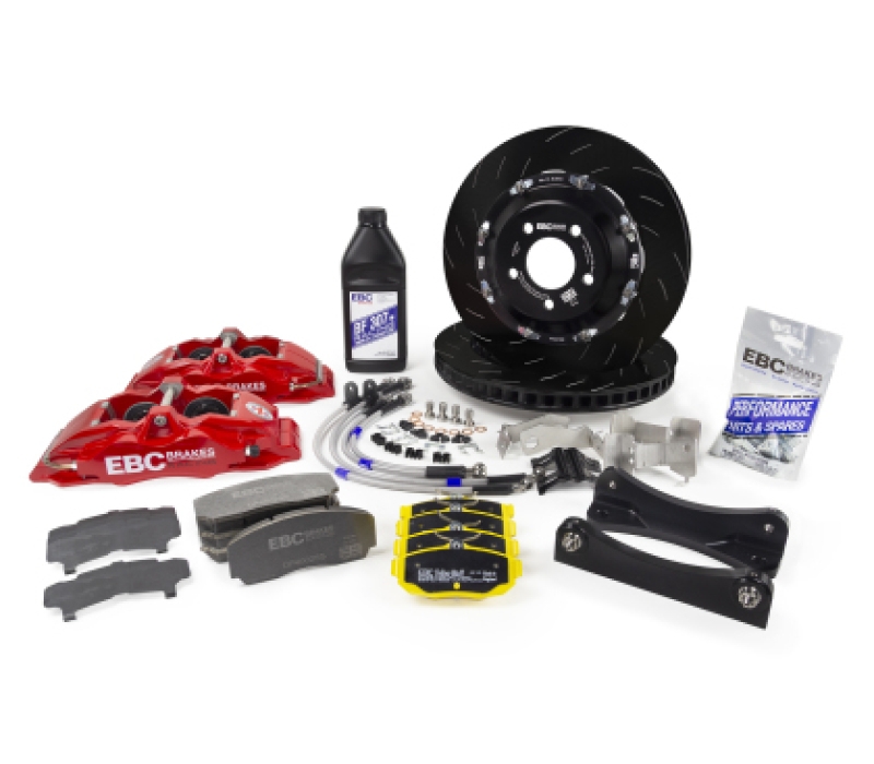 EBC Racing 2016+ Mazda MX-5 (ND) Black Apollo-4 Calipers 330mm Rotors Front Big Brake Kit