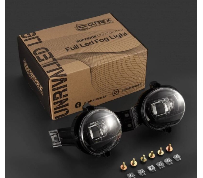 Alpharex 02-08 Dodge Ram 1500/03-09 Ram 2500/3500 DoubleTap Dual Color LED Proj Fog Lights - Wt/Ambr