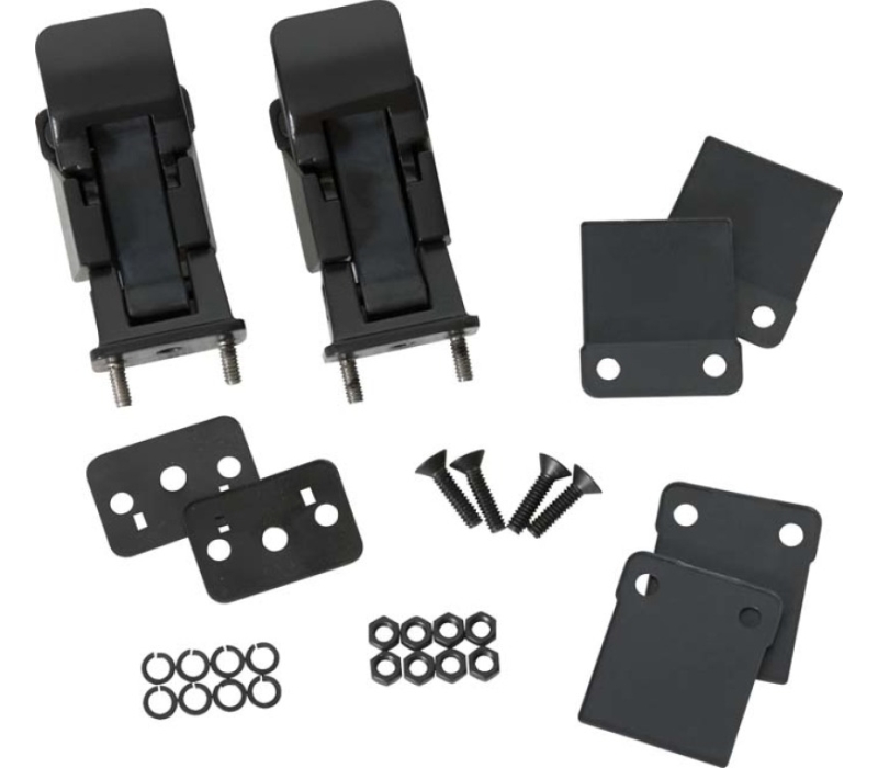 Kentrol 42-95 Jeep CJ/Wrangler YJ Hood Catch Pair TJ Style - Powdercoat Black