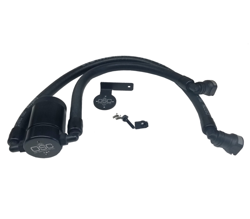 JLT 3.0 Oil Separator Ford F-150 5.0L / 6.2L / SC Driver Side Black Anodized Finish