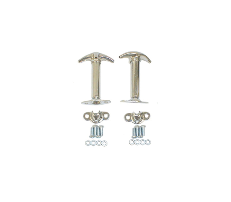 Rugged Ridge 41-95 Jeep CJ / Jeep Wrangler YJ Chrome Hood Catch Set