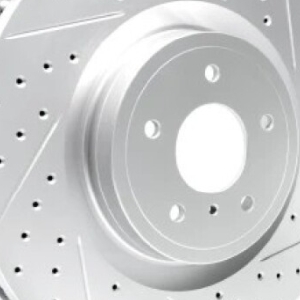 R1 09-25 Dodge Ram 3500 Rear Right Drilled & Slotted Geo-Carbon Rotor