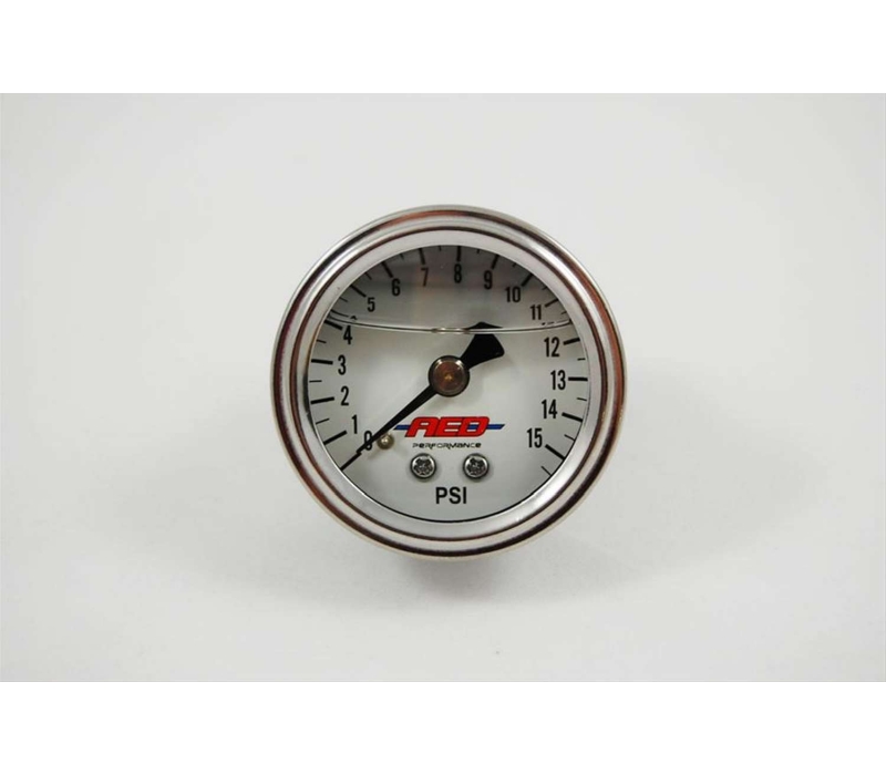 ADVANCED ENGINE DESIGN 1-1/2 Fuel Press. Gauge 0-15psi Liquid Filled