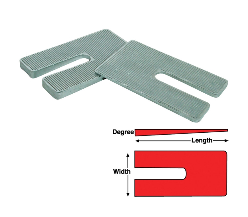 SPC Performance ZINC SHIMS 3 x 6 x 3.0 deg.