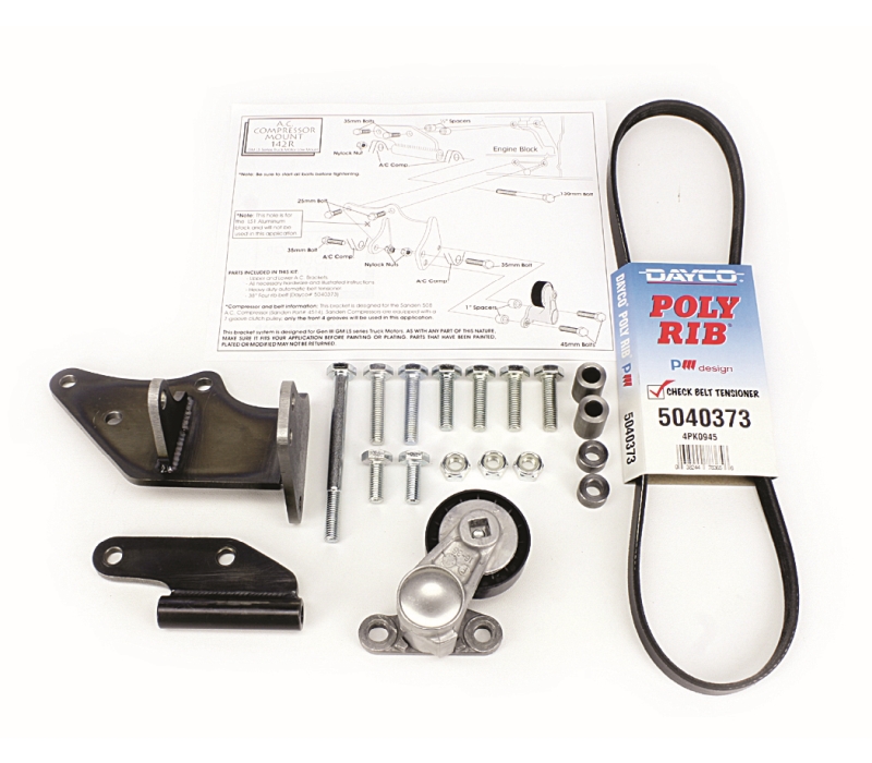 ALAN GROVE COMPONENTS LS Engine Low A/C Compressor Bracket