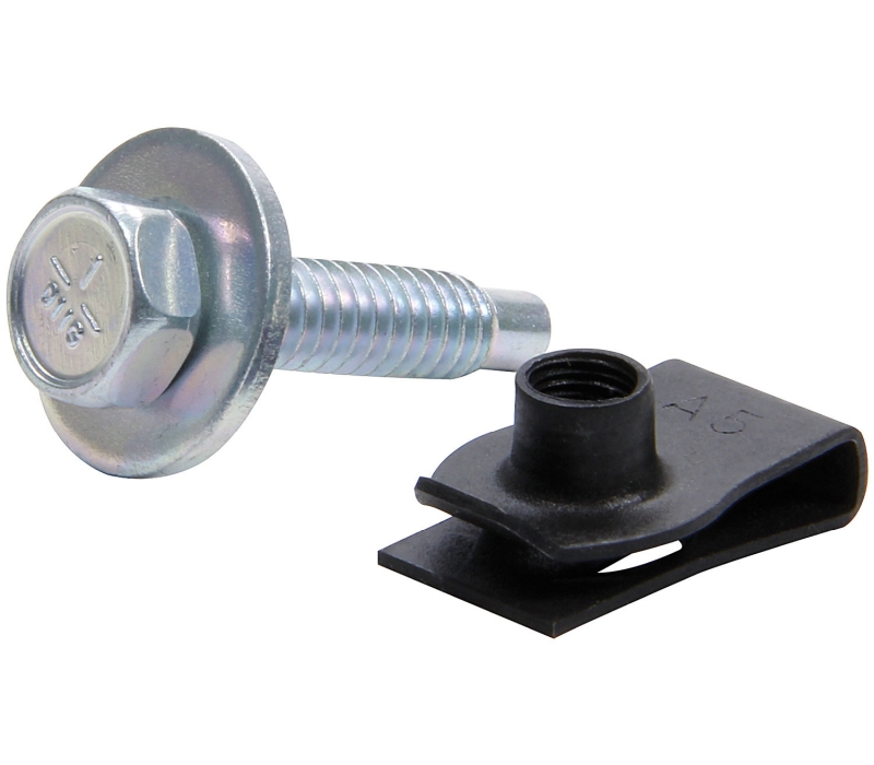 ALLSTAR PERFORMANCE Body Bolt Kit w/ Clips 50pk Silver