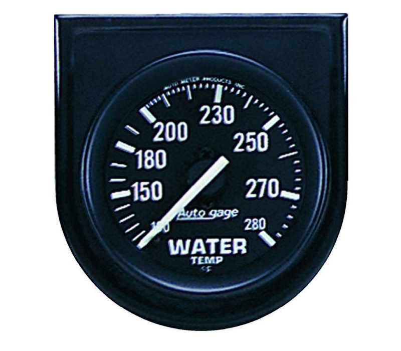Autometer AutoGage 52.4mm Mechanical 100-280 Deg F Water Temp Gauge - Black