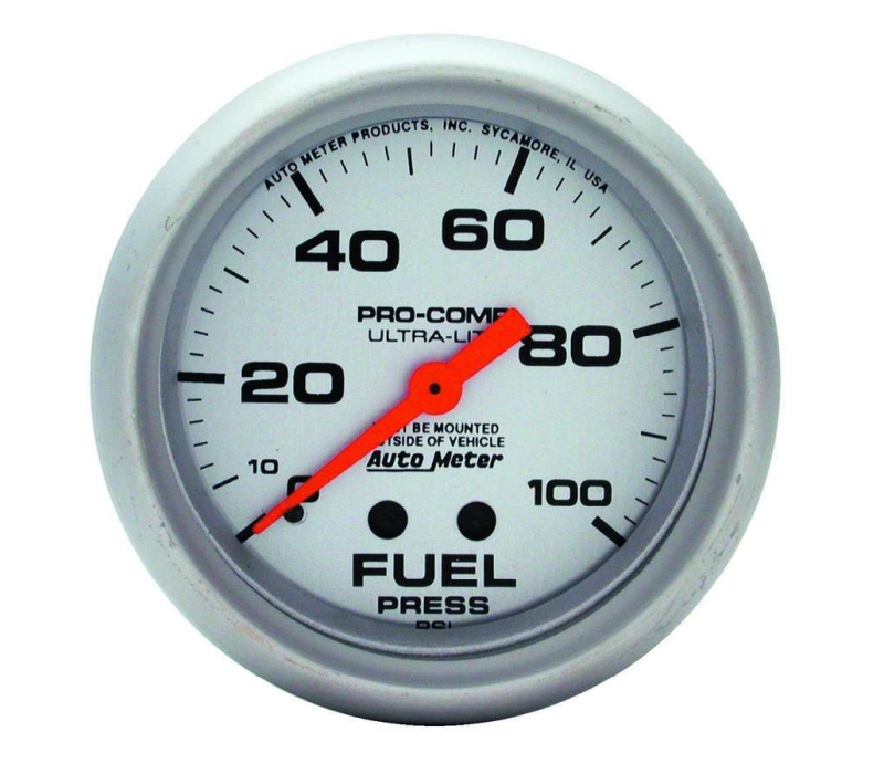 Autometer Ultra-Lite 2 5/8in Mechanical Fuel Pressure Gauge 100psi