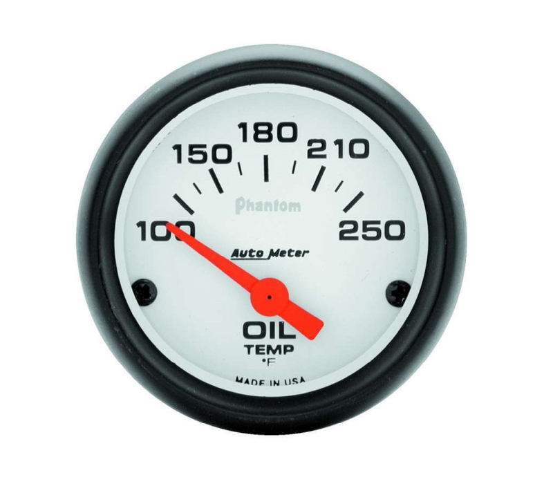 Autometer Phantom 52mm Oil Temp 100-250 F Electronic Gauge Kit