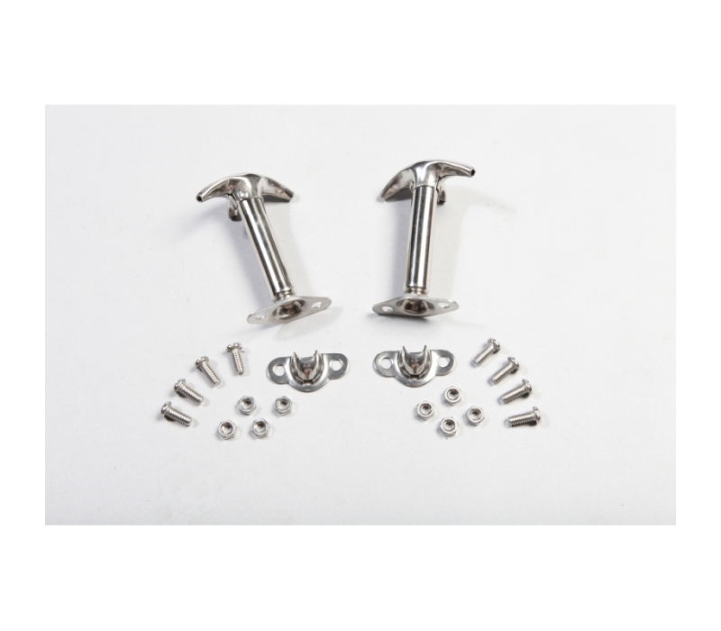 Rugged Ridge 41-95 Jeep CJ / Jeep Wrangler Hood Catch Kit Stainless