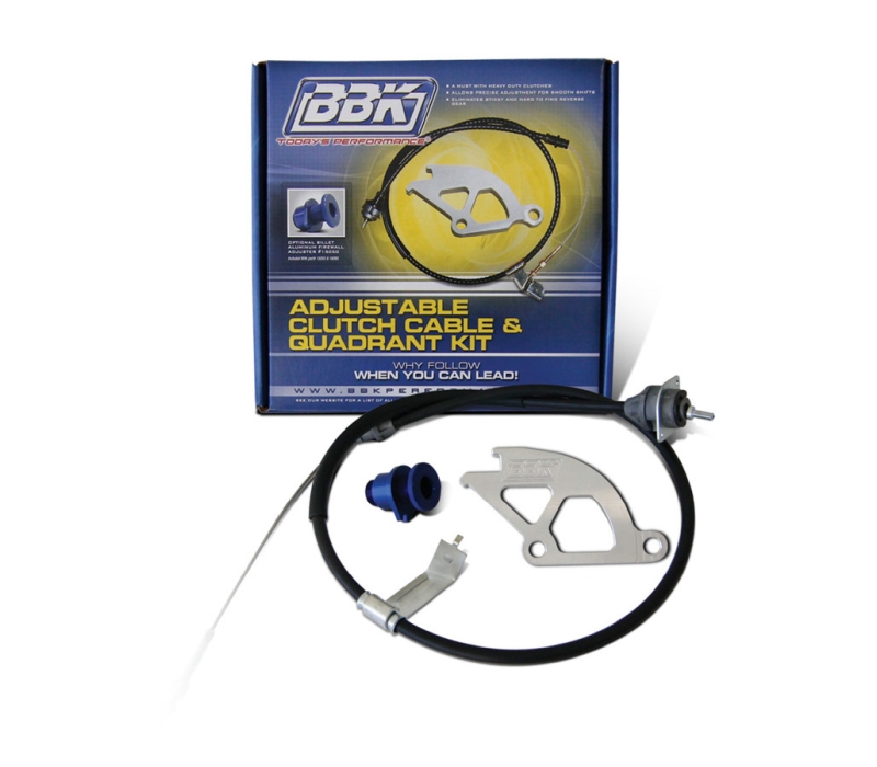 BBK 15055 BBK Ford Mustang Adjustable Clutch Cable Aluminum
