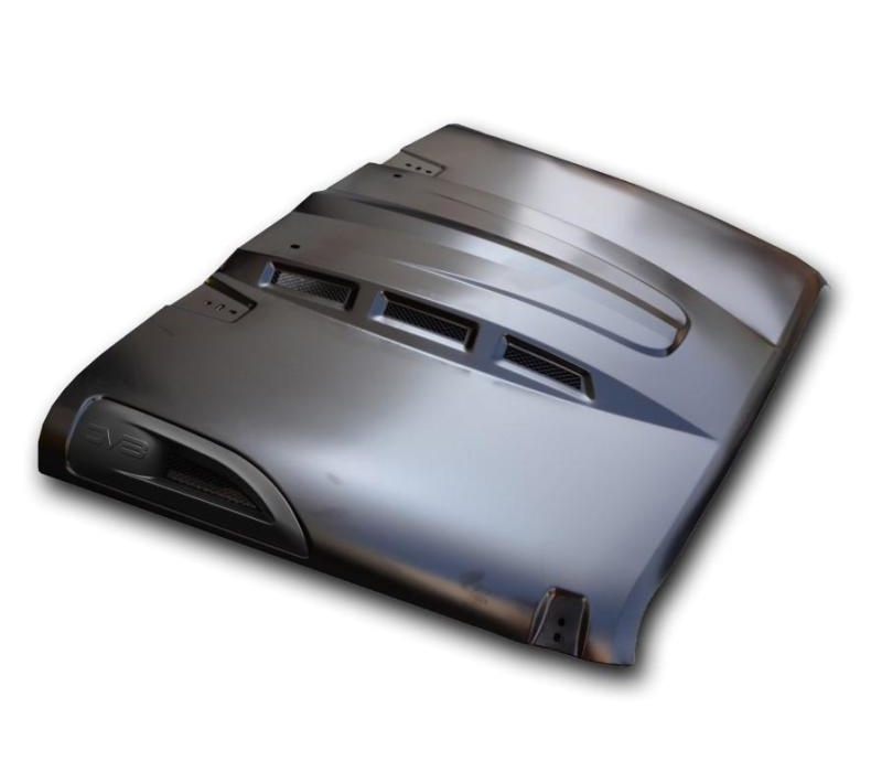 DV8 Offroad 07-18 Jeep Wrangler JK Metal Heat Dispersion Hood - Primer Black
