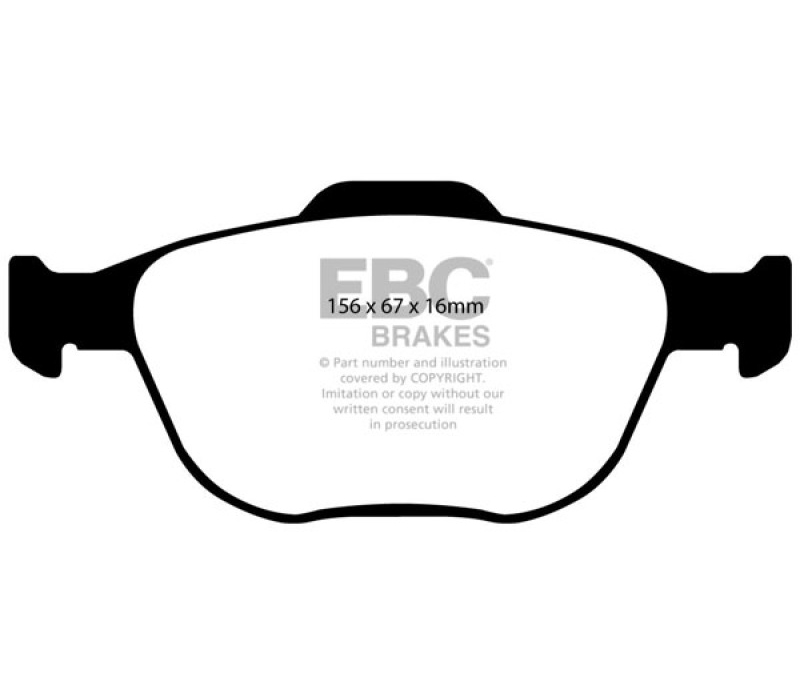 EBC 02-04 Ford Focus 2.0 SVT Greenstuff Front Brake Pads