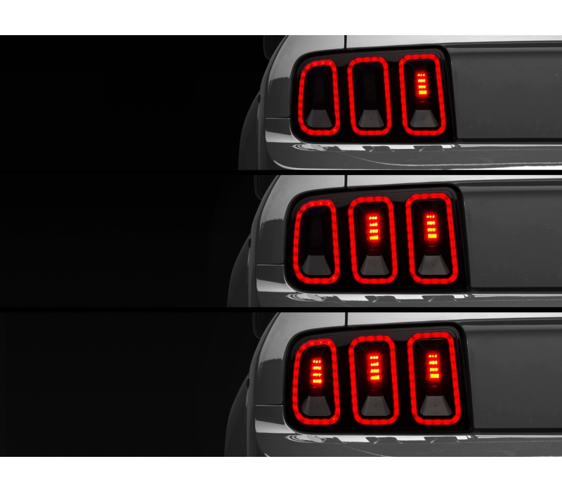 Raxiom 05-09 Ford Mustang Gen5 Tail Lights- Black Housing (Smoked Lens)