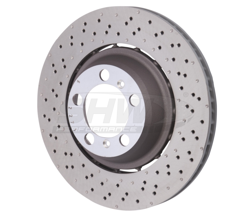 SHW 18-19 Porsche 911 GT3 4.0L w/o Ceramics Left Rear Drill-Dimp LW Brake Rotor (99135240780)
